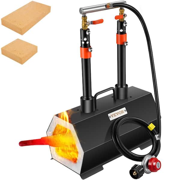 Propane Forge Portable Double Burner for Tool and Knife Making Large Capacity Blacksmith Forge Mini Furnace Complete Kit