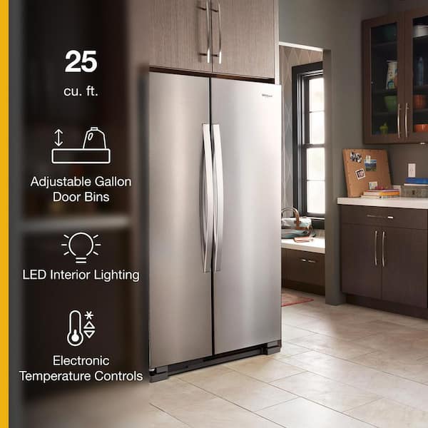 Whirlpool 25 cu. ft. Side by Side Refrigerator in Monochromatic