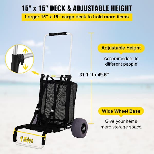 Vevor Foldable Beach Trolley • Sieh die besten Preise »