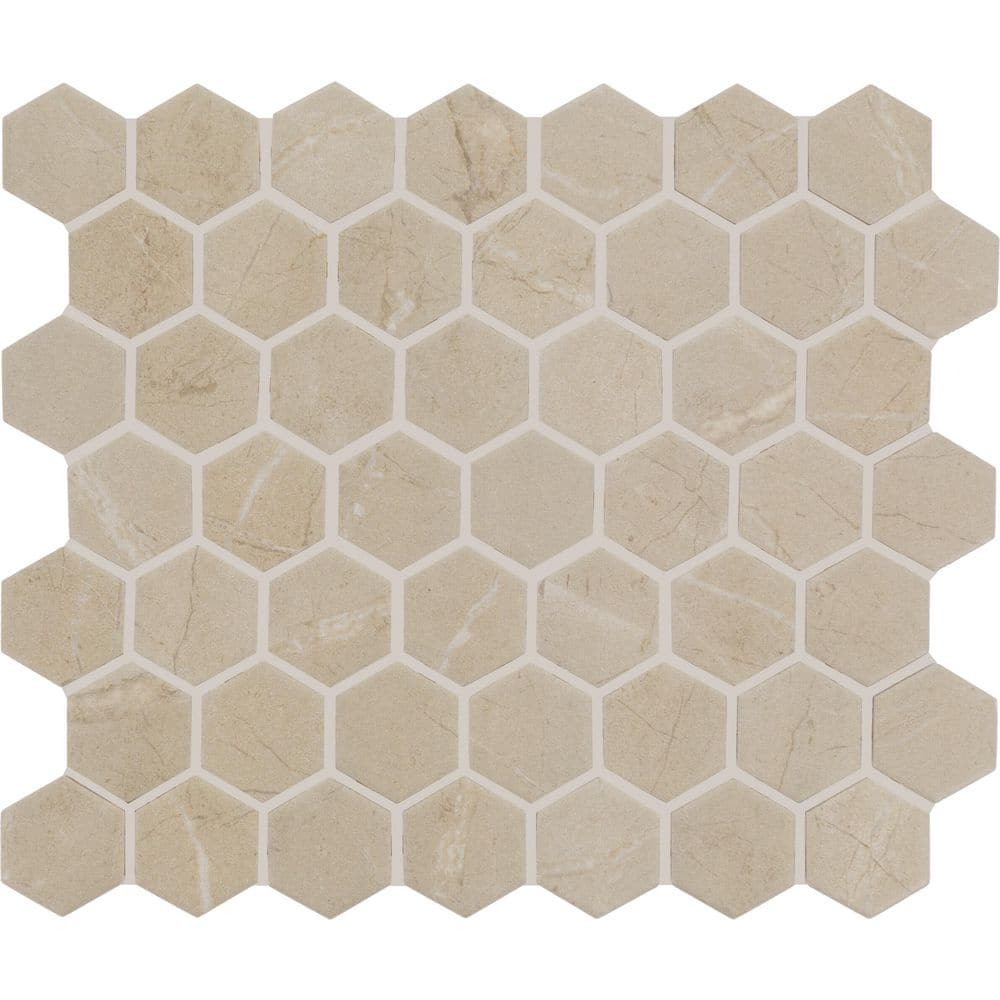Perpetuo Elegant Beige 2-1/2 in. x 3 in. Glazed Ceramic Mosaic Tile Sample price history on PriceWatchPro