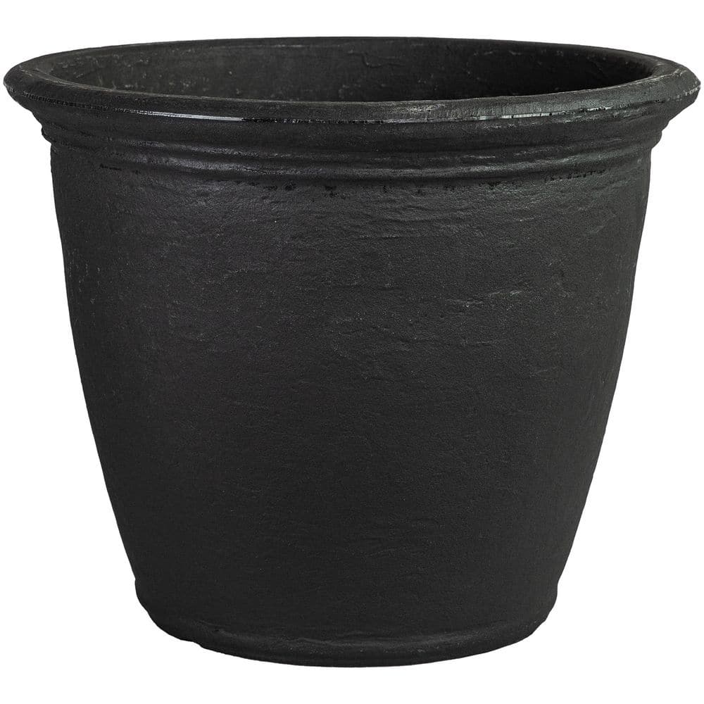 Anjelica 19 Gal. Dual-Wall Matte Black Indoor/Outdoor Resin Planter (24 in. L x 24 in. W x 20 in. H) price history on PriceWatchPro