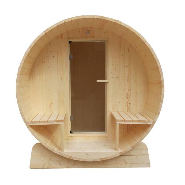 ALEKO Outdoor, Indoor Finland Pine Wet Dry Barrel Sauna 5 Person Front  Porch Canopy 4.5 kW ETL Certified Bitumen Shingle Roof SB5PINECP-HD - The  Home Depot