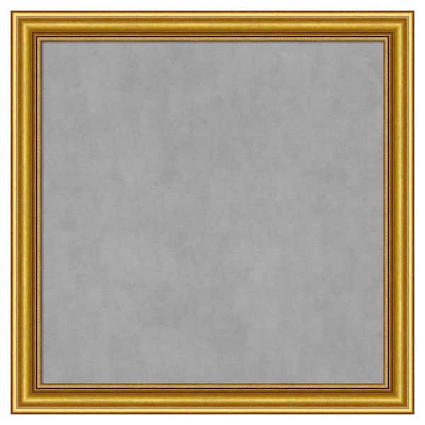 Amanti Art Townhouse Gold 28 in. x 28 in Framed Magnetic Board