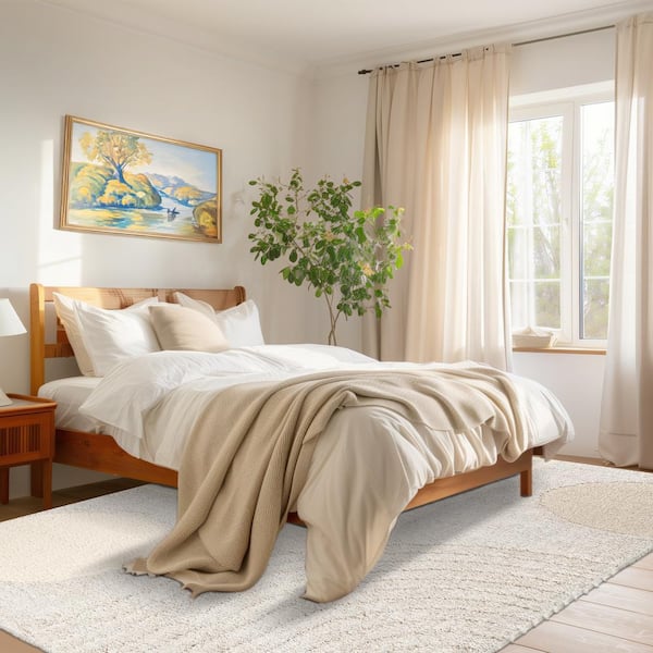nuLOOM Gloria Abstract Shag Beige 8 ft. x 8 ft. Area Rug KSCM05A
