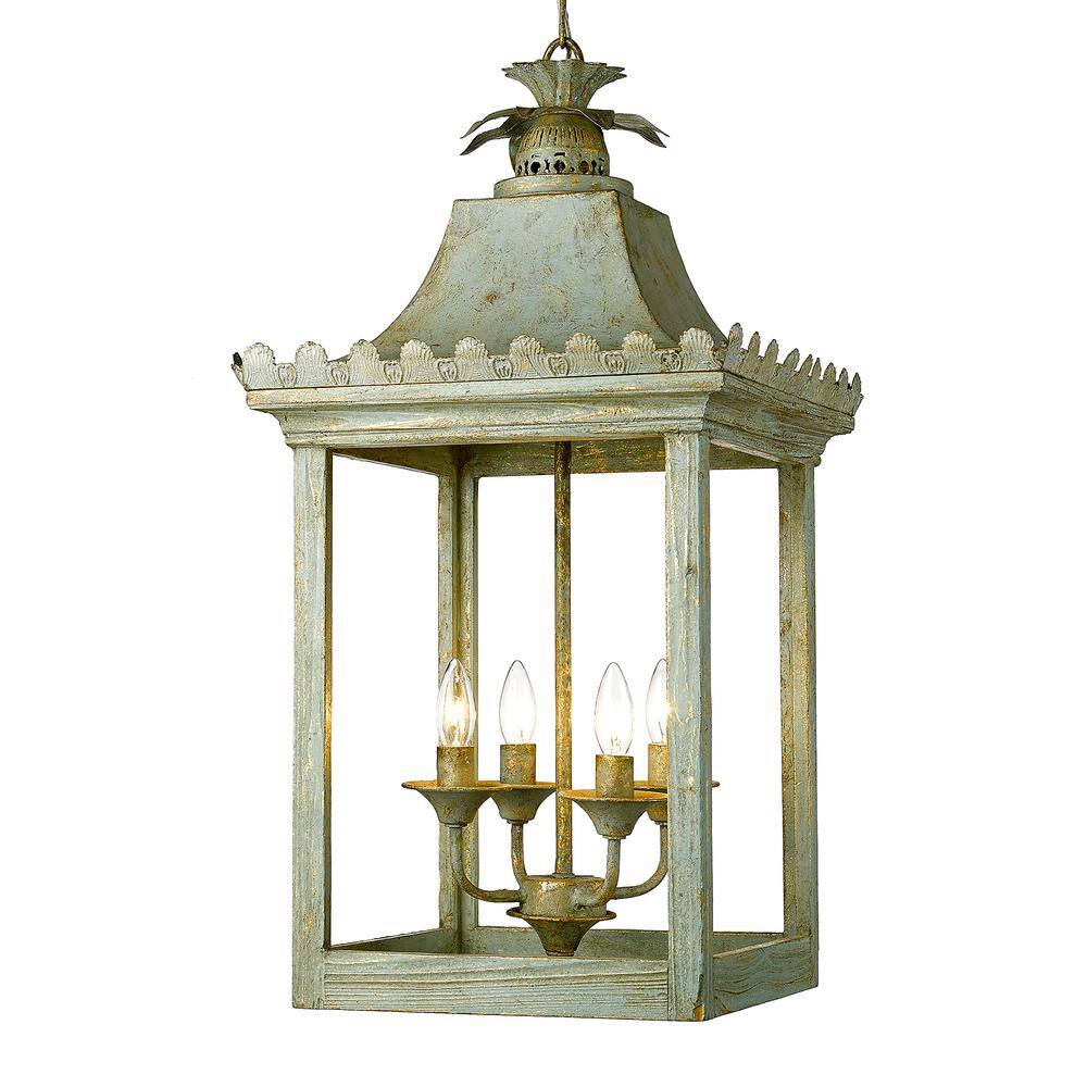 Finley Vintage Sage 4-Light Lantern Pendant