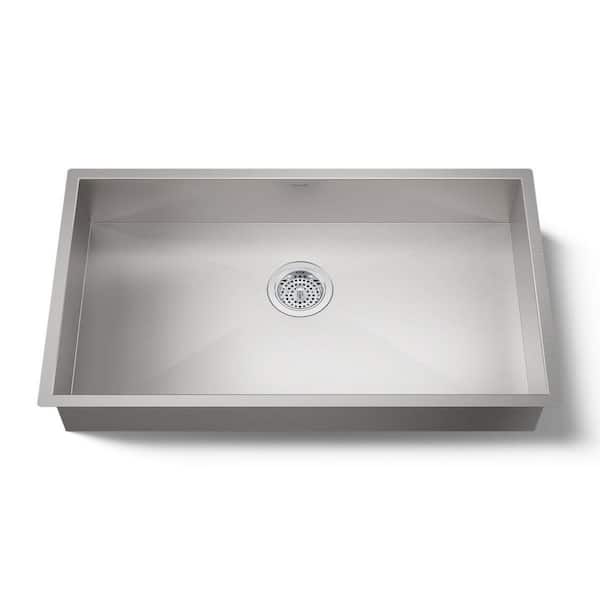 Vault 32 in. Undermount Single Bowl Stainless Steel Kitchen Sink