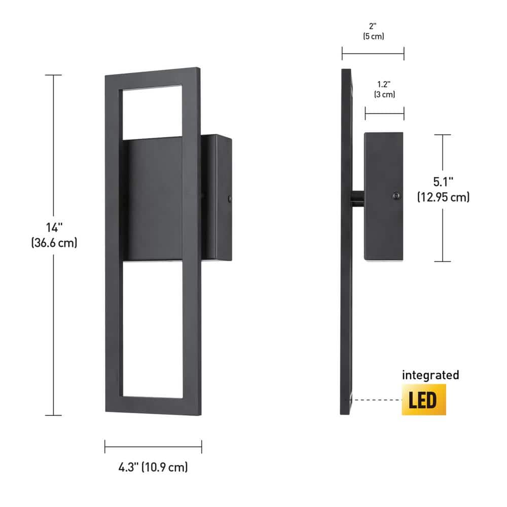 Oil Rubbed Bronze Outdoor LED Wall Sconce with Clear Glass