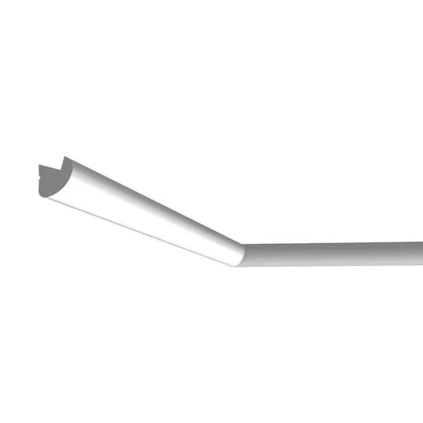 1-1/8 in. x 1-3/8 in. x 78-3/4 in. Primed White Plain Polystyrene Crown Moulding (3-Pack)