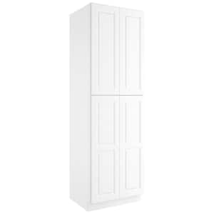 30-in W X 24-in D X 96-in H in Traditional White Plywood Ready to Assemble Floor Wall Pantry Kitchen Cabinet