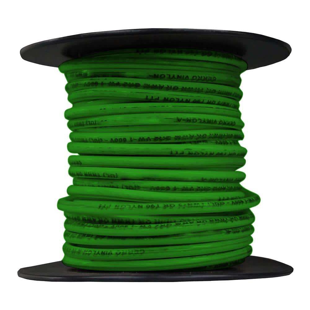 Cerrowire 25 ft. 14 Gauge Green Stranded Copper THHN Wire