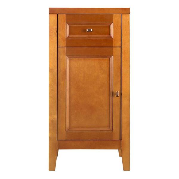 Home Decorators Collection Exhibit 17-1/2 in. W x 35 in. H x 14-3/4 in. D Wood Bathroom Linen Storage Floor Cabinet in Rich Cinnamon