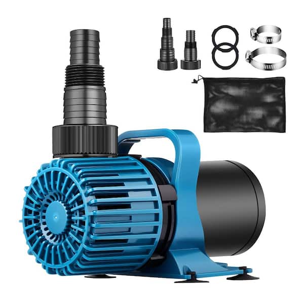 2700 GPH Submersible Pond Pump 120W with 15 ft Lift, 180° Adjustable Outlet, Debris Barrier Bag