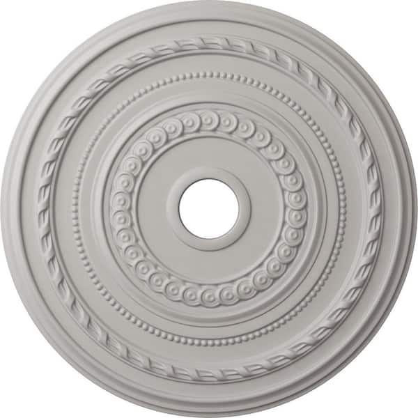Ekena Millwork 1-3/8 in. x 25-3/8 in. x 25-3/8 in. Polyurethane Cole Ceiling Medallion, Ultra Pure White