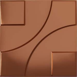 19 5/8 in. x 19 5/8 in. Nestor EnduraWall Decorative 3D Wall Panel, Copper (12-Pack for 32.04 Sq. Ft.)