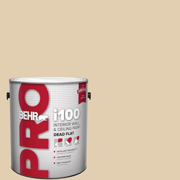 BEHR PRO 1 gal. #HDC-AC-09 Concord Buff Dead Flat Interior Paint