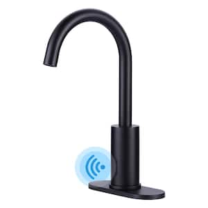 Commercial Touchless Single-Hole Bathroom Faucet in Matte Black