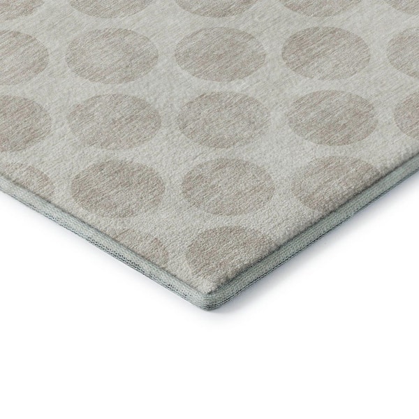 Mayfield Premium Machine Washable Abstract AMF980 Ivory 1 ft. 8 in. x 2 ft. 6 in. Area Rug