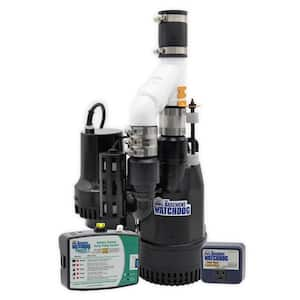 Big Combo Connect 1/2 HP Primary and Battery Backup Sump Pump System with Smart Wi-Fi Capable Monitoring Controller