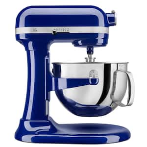 Professional 600 Series 6 Qt. 10-Speed Cobalt Blue Stand Mixer with Flat Beater, Wire Whip and Dough Hook Attachments