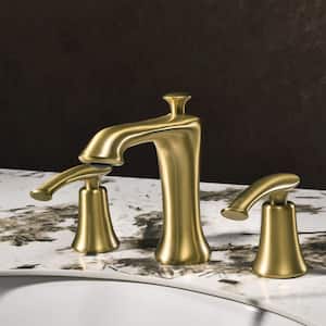 Boville 8 in. Widespread 2-Handle Bathroom Faucet in Brushed Gold