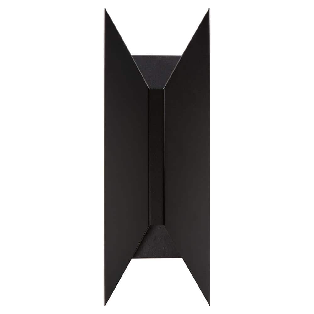 Black Matte LED Outdoor Wall Sconce with Tunable White Light