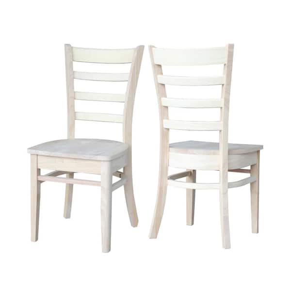 International Concepts Emily Unfinished Wood Dining Chair (Set of 2) C-617P