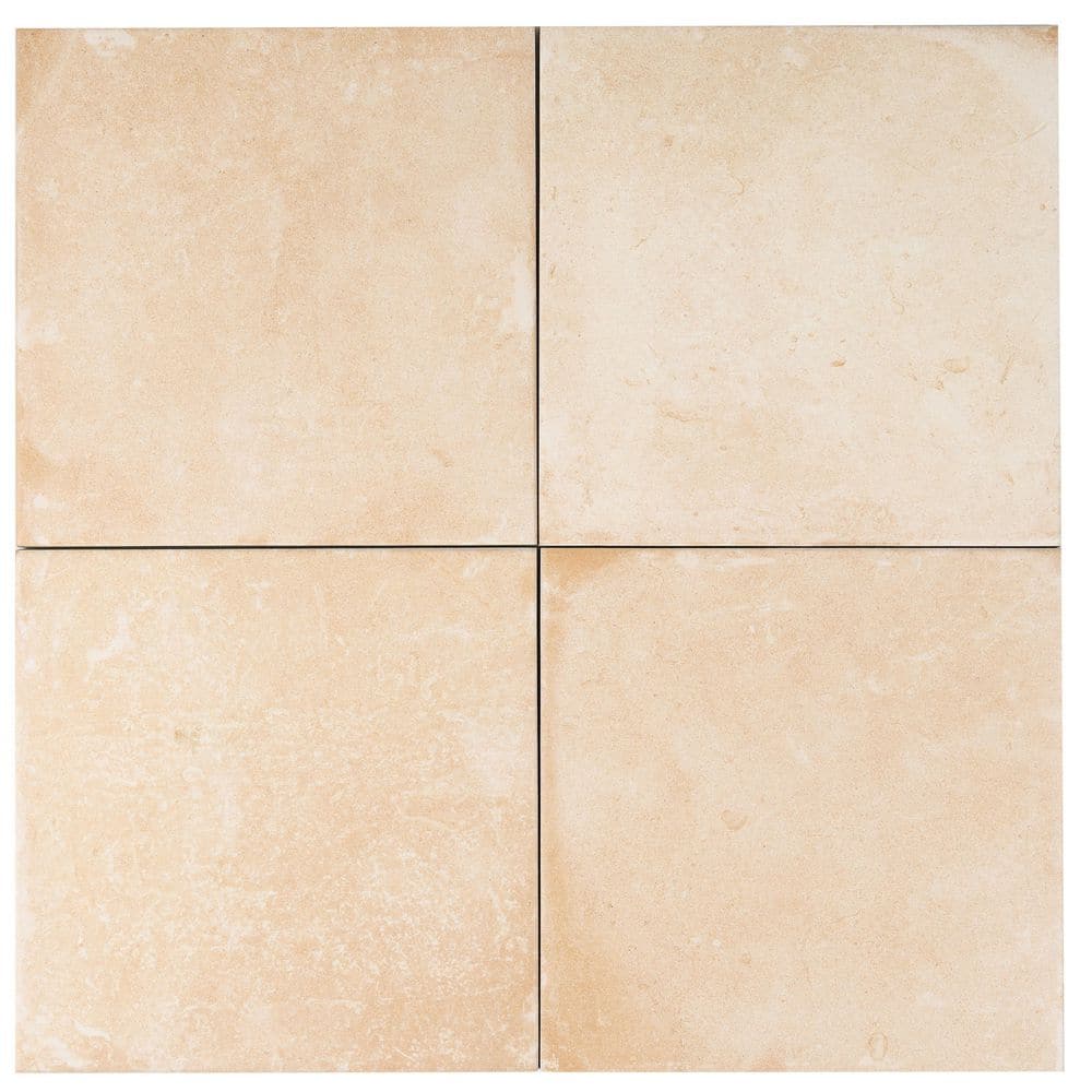 Palmera 9 in. x 9 in. Matte, Glossy Terracotta Beige Porcelain Plain Square Tile (6.96 sq ft/case)-13 Pack price history on PriceWatchPro