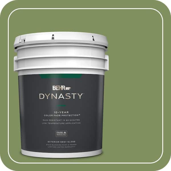 BEHR DYNASTY 5 gal. #PPU10-03 Green Energy Semi-Gloss Exterior Stain-Blocking Paint & Primer