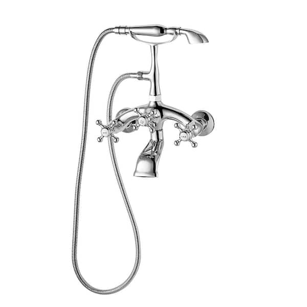 ROSWELL Juniper 3-Handle Wall-Mount Roman Tub Faucet in Chrome