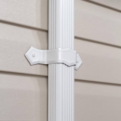 White Aluminum Downspout Band