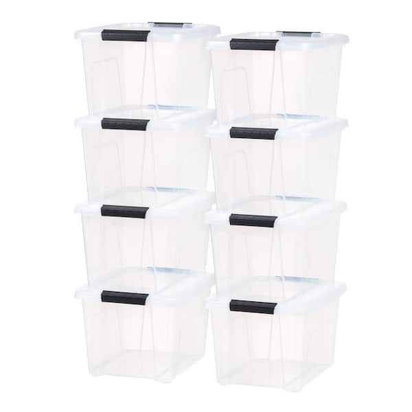 Iris USA 103 Quart Weatherpro Plastic Storage Box, Weathertight, Clear with