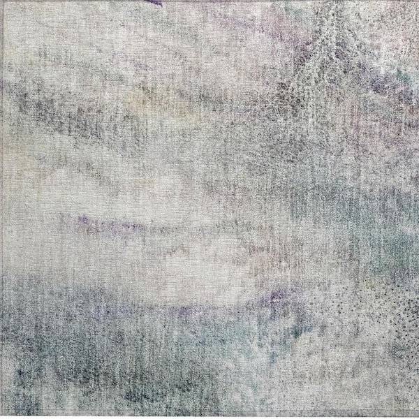 Ivory 2 ft. x 3 ft. Abstract Indoor/Outdoor Area Rug