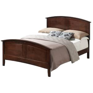 Hammond Cappuccino King Panel Bed with Curved Top Rail
