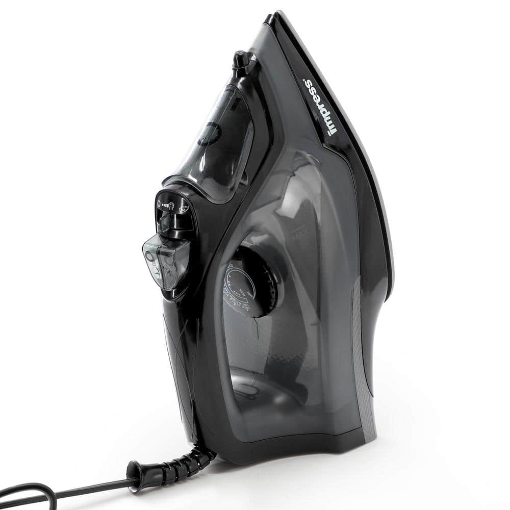 Impress Black Mid-Sized Steam and Dry Iron with Auto-Shutoff