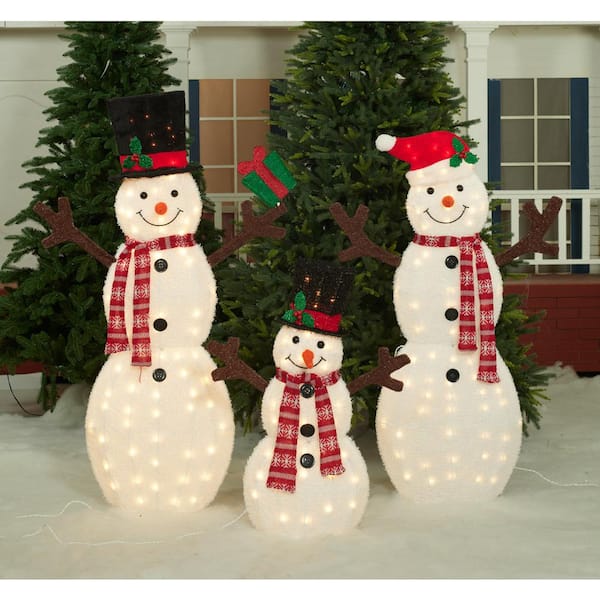 Semetor Snowman Kit, 2 Pack christmas Snowman Decorating