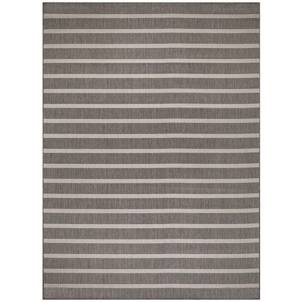 Positano Charcoal Ivory 9 ft. x 12 ft. Stripes Contemporary Area Rug price history on PriceWatchPro
