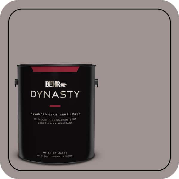 BEHR DYNASTY 1 gal. #N140-4 Tavern Taupe One-Coat Hide Matte Interior Stain-Blocking Paint & Primer