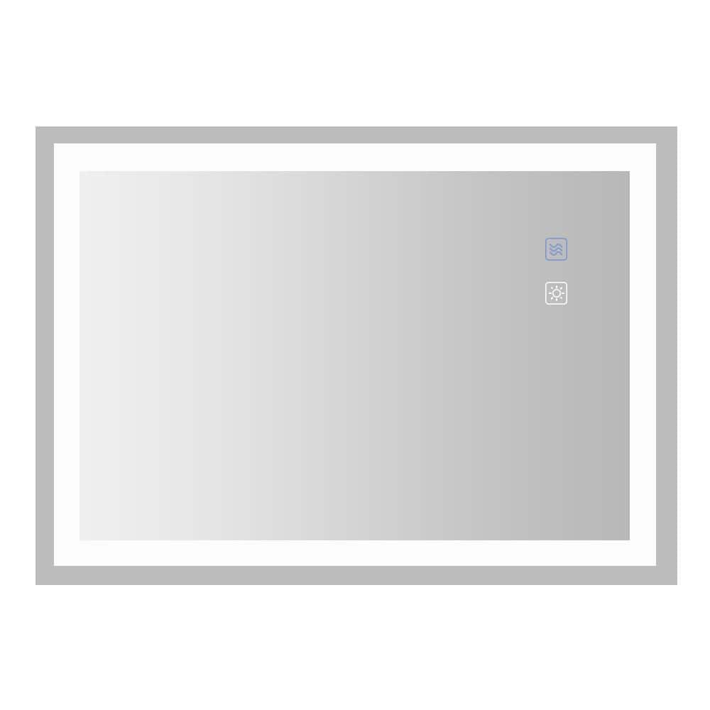 28 in. W x 20 in. H Rectangular Frameless Wall Mounted Bathroom Vanity Mirr