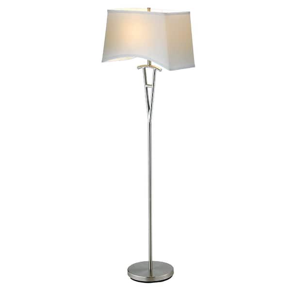 Adesso Taylor 62 in. Satin Steel Floor Lamp