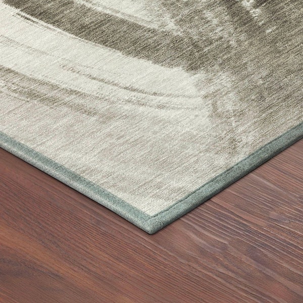 Chantille Machine Washable Indoor/Outdoor Abstract ACN2421 Taupe 10 ft. x 14 ft. Area Rug