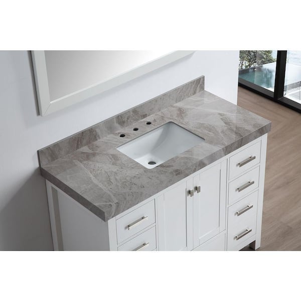 RoomyLife 49 in. W x 22 in. D Ceramic Porcelain Contemporary