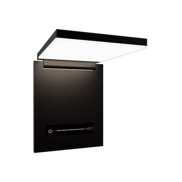 Flapp 1 Light Black Hardwired Swing Arm Wall Lamp for Bedroom and Foyer