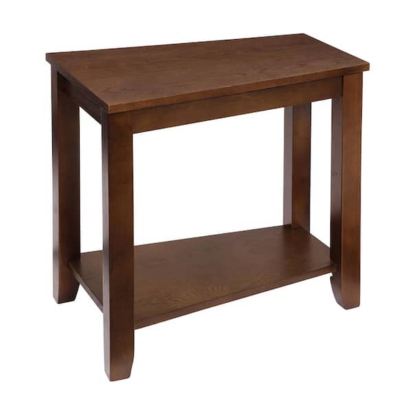 Lazzara Miller 24 in. Espresso Finish Wedge Wood End Table