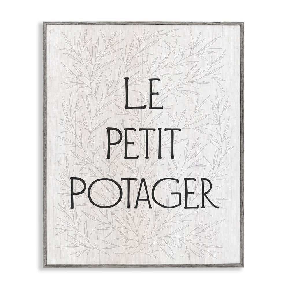 Little Vegetable Garden by Daphne Polselli Gray Framed Typography Giclee Art Print 30 in. x 24 in. price history on PriceWatchPro
