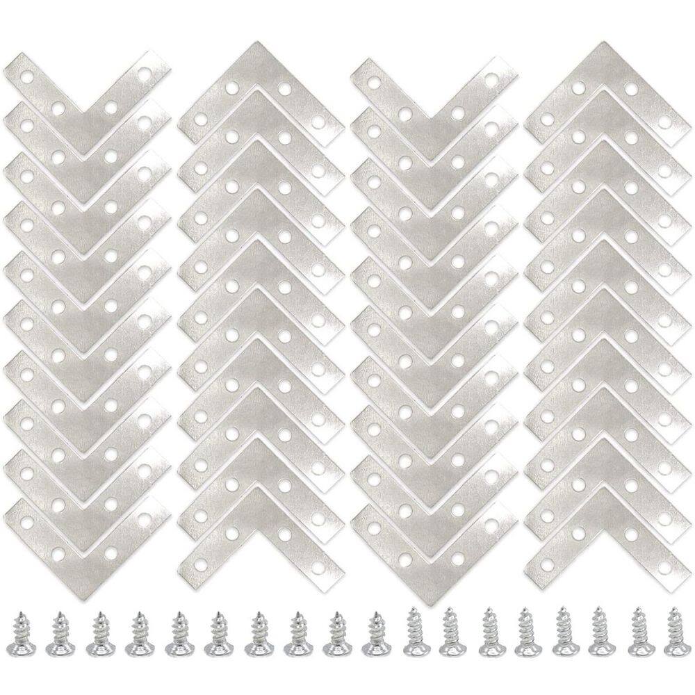 1. 5x1. 5 Inch Small Decorative Iron L Corner Brackets for Wood and Metal Flat Braces 40 Pack price history on PriceWatchPro