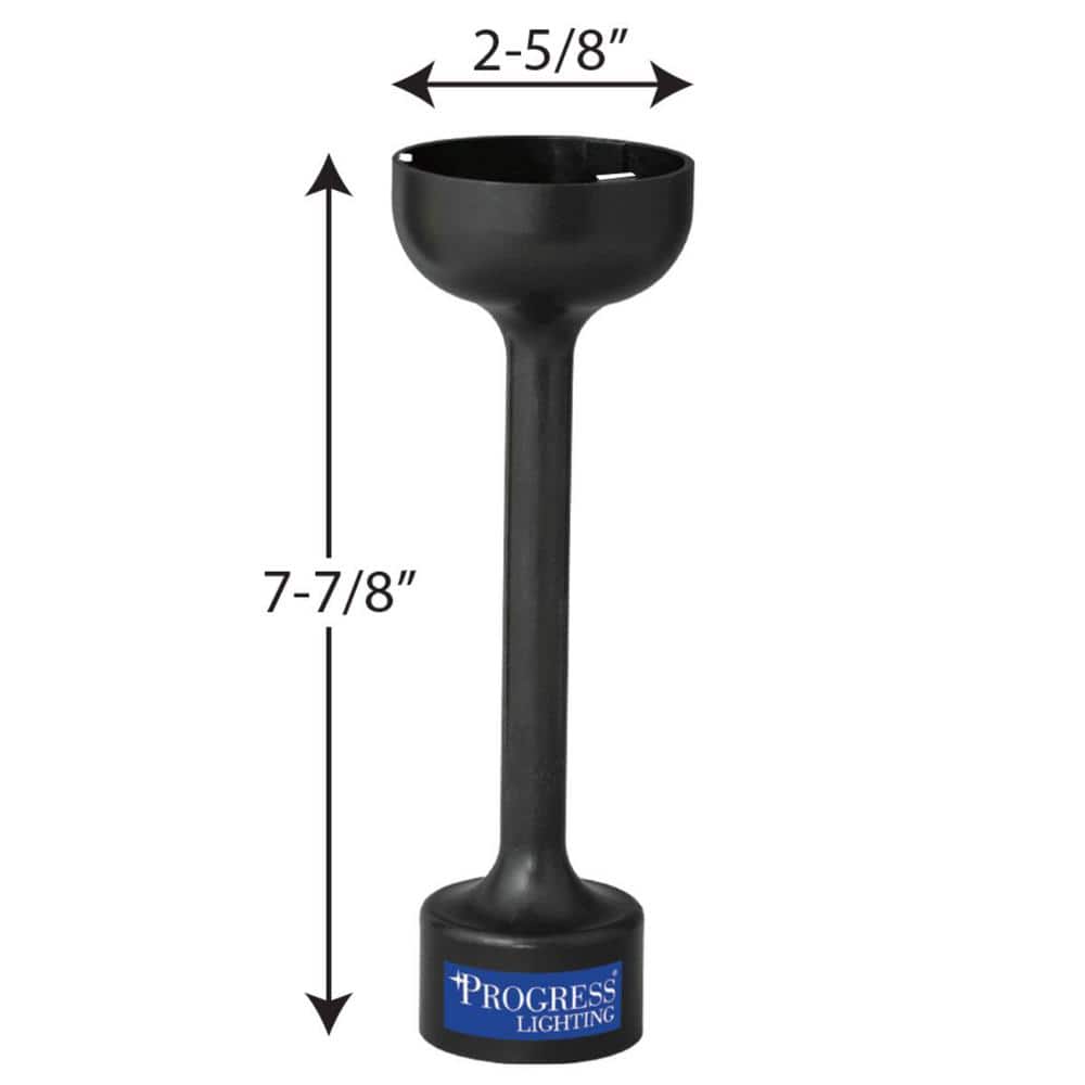 Black Plastic Socket Collar Tool for Glass Shades