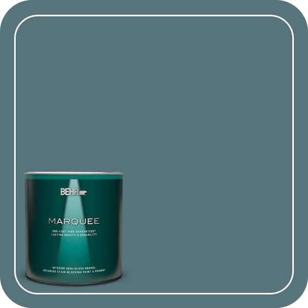 BEHR MARQUEE 1 qt. Home Decorators Collection #HDC-FL15-03 Blue Sage Semi-Gloss Enamel Interior Paint & Primer