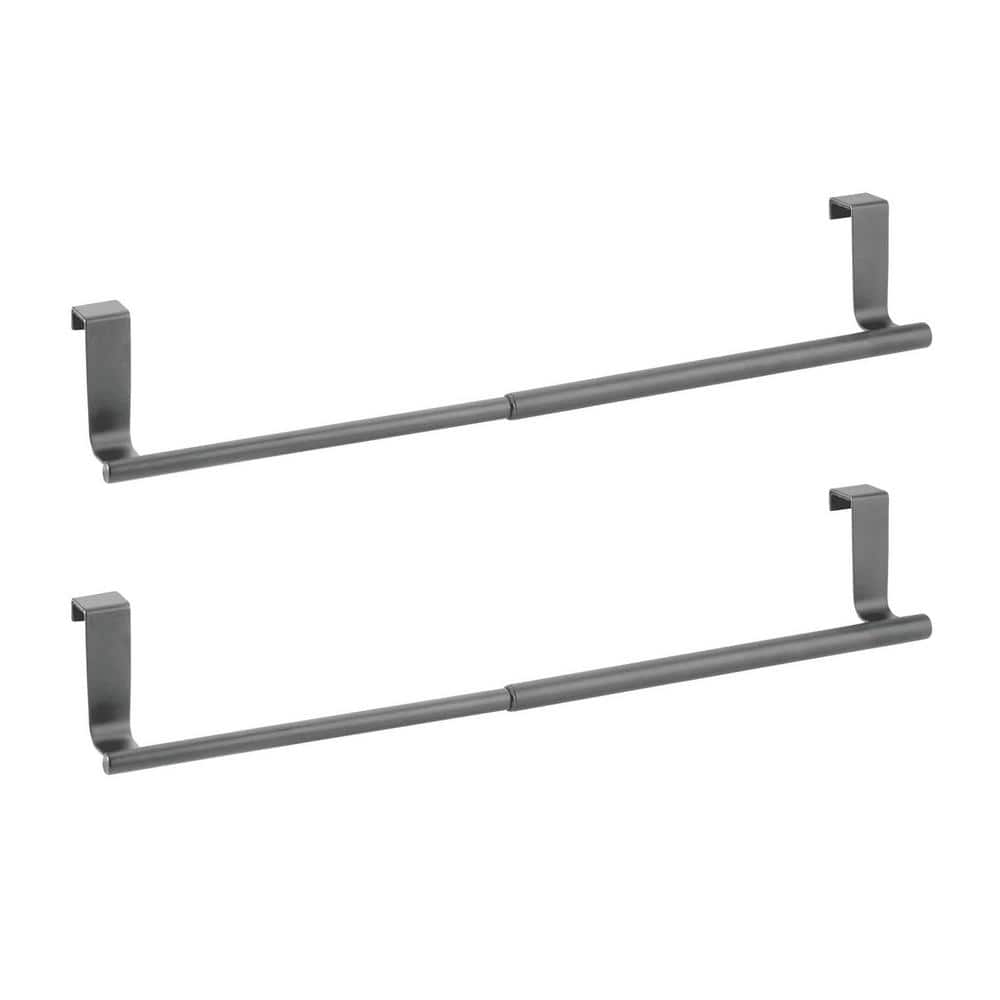 2-Pack Towel Holders Adjustable to 17 in., Wide Over Kitchen Cabinet Towel 
