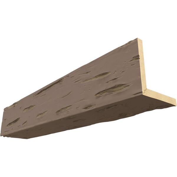 Ekena Millwork Endurathane 6 in. H x 4 in. W x 12 ft. L Pecky Cypress Rustic Taupe Faux Wood Beam