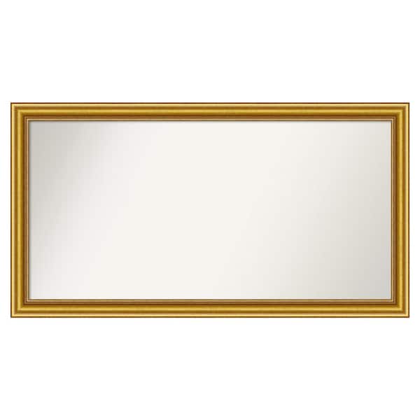 Amanti Art Townhouse Gold 45.75 in. x 24.75 in. Custom Non-Beveled Wood Framed Batthroom Vanity Wall Mirror